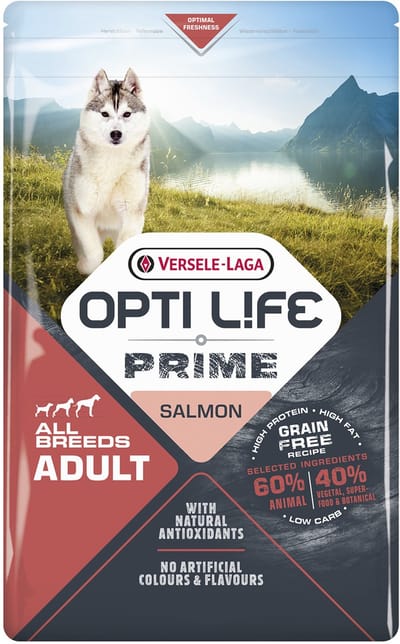 Opti Life Prime Adult All Breeds Zalm - Hondenvoer - 2.5 kg Graanvrij