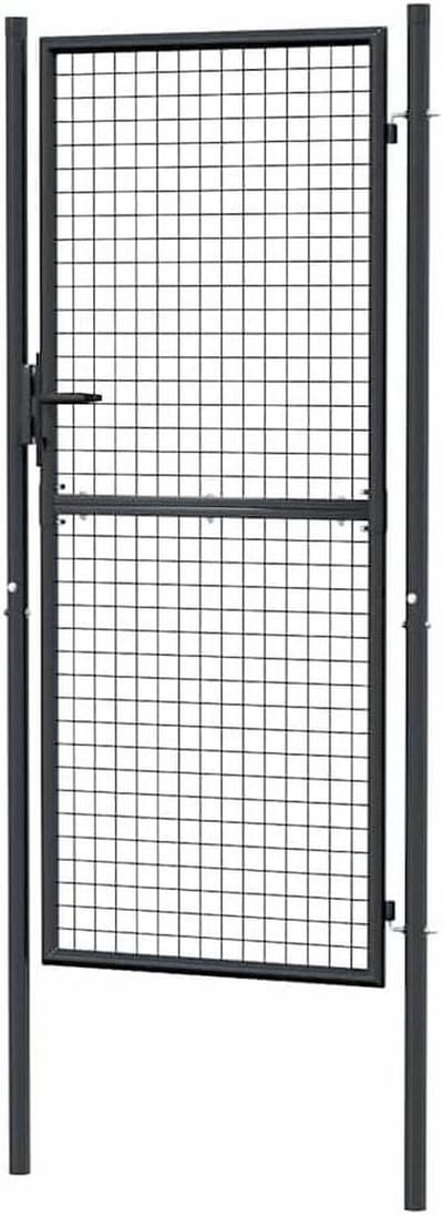 Tuinpoort Staal - Erfafscheiding Poort - Toegang Afsluiten - Inclusief Palen - 100x200cm - Antraciet