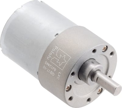 10:1 Metal Gearmotor 37Dx50L mm 12V (Helical Pinion) Pololu 4748