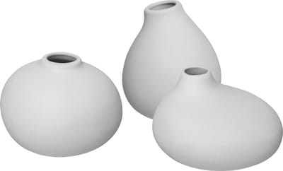 Blomus - NONA - set van 3 vaasjes H9cm H7cm H6.5cm - lichtgrijs