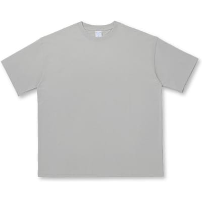 Zomer Zwaar Korte Mouw Heren Aardkleur Drop-Shoulder Mouw Halve Mouw Mode Merk T-shirt Pullover Herenkleding XXL gray