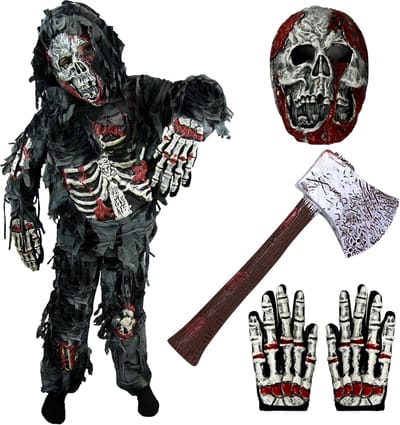 JOYIN Kinder Zombie Kostuum - maat L