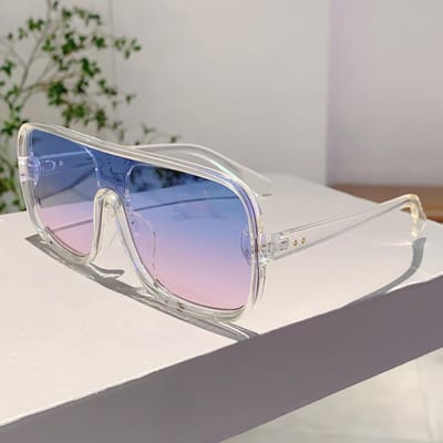 Monture de Lunettes Classique Grande Monture Pièce Unique Rectangulaire Lunettes de Soleil Lunettes Dames Pour Hommes Style Designer de Luxe Style Lunettes de Soleil Punk Populaire
