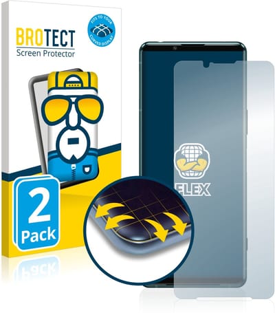 BROTECT - Screenprotector voor Sony Xperia 5 III - Folie Beschermfolie transparant volledig dekking - 2 Stuks