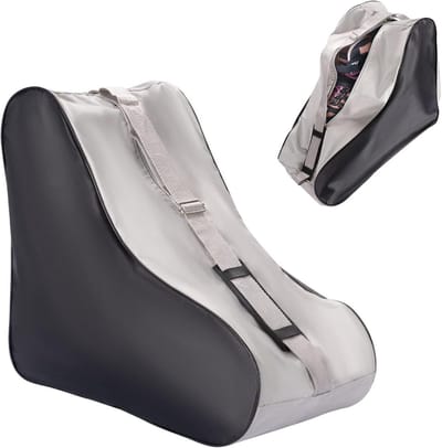 Schaats tas - Rol/inline tas - Schoenen vervoeren - Ruimtebesparend opvouwbaar - 40 x 39 x 28 cm - Grijs