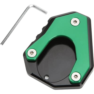 Motorfiets Standaard Vergroter Pad Zijstandaard Vergroter Plaat Aluminiumlegering Vervanging voor groen