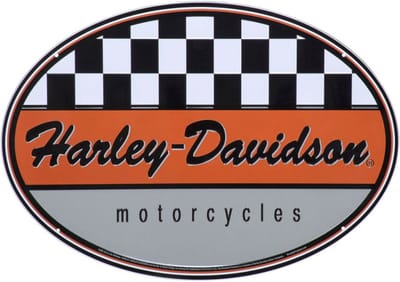 Harley-Davidson Racing Ovaalvormig Tinnen Bord
