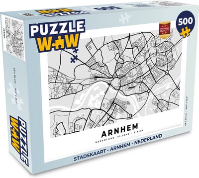 Puzzel Stadskaart - Arnhem - Nederland - Legpuzzel - Puzzel 500 stukjes - Plattegrond