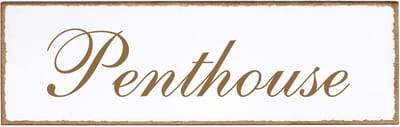 Decoratief deurbordje - Naambordje woning - Huis inrichten - Zelfklevend - 150x50mm - Penthouse