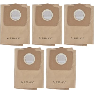 5 Stuks Stofzak voor Stofzuiger Stofzuigeraccessoire Geschikt voor Karcher 6.959‑130.0 WD3200 WD3300 beige