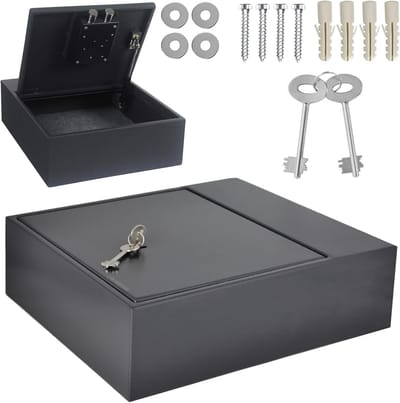 Stalen Vloerkluis of Meubelkluis 38x31x11 cm - Discreet en Veilig Opslaan voor Thuis en Kantoor