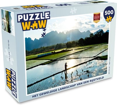 Puzzel Het geweldige landschap van een rijstveld - Legpuzzel - Puzzel 500 stukjes