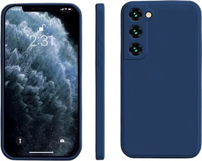 Valbestendige Siliconen Back Cover – Geschikt voor Samsung Galaxy S25 – Schokabsorberend Telefoonhoesje tegen Krassen & Stoten-Blauw