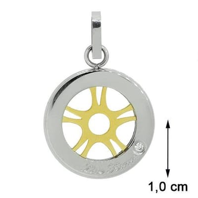 Blinx Jewels Stalen Hanger Wiel Goudkleurige Spaken