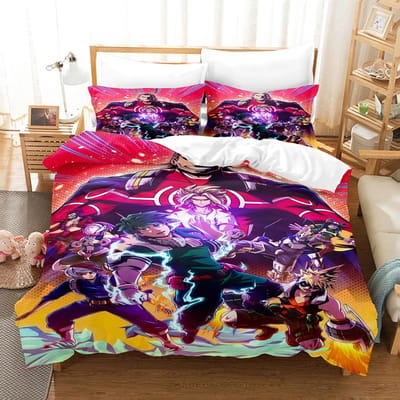 Nieuwe My Hero Academia Beddengoedset Japan Anime Zacht Beddengoed Eenpersoons Tweepersoons Queen Twin Volledige Maat Dekbedovertrek Tieners Jongens Bedlinnen US Twin172x218cm