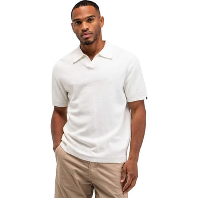 Butcher of Blue Polo korte mouw Wit Boucle M2616003/112