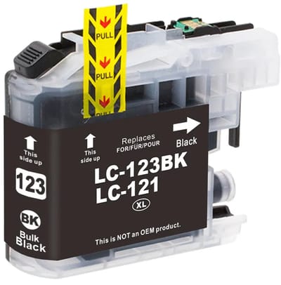 Inktcartridge 1x Zwart Geschikt voor Brother LC123 / LC-123XL DCP J132W J152W J172W J4110DW J552DW J752DW MFC J245 J4410DW J4510DW J4610DW J470DW J4710DW J650DW J6520DW J6720DW J6920DW J870DW