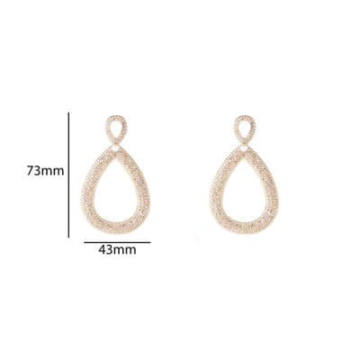 Go Dutch Label Oorknoppen Bold Drop Dangle Goud Champagne
