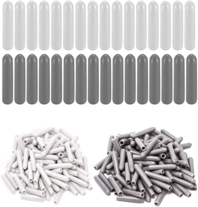 Drainer 200 Pieces Cover Caps voor Dishwasher Baskets - Extra Sterke Roestbescherming - Reserveonderdelen voor Alle Servies Baskets - Grijs Wit