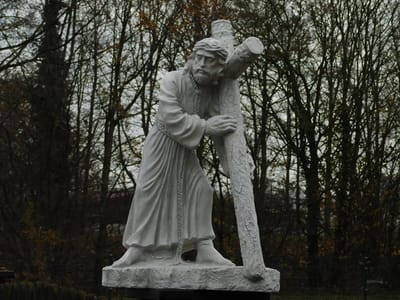 Beeld Jezus met Kruis XL - 70 cm - Polystone