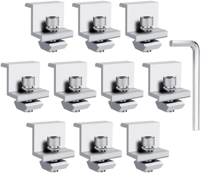Dailygoody - Solar Module Holder - Aluminium Klemmen - Verstelbaar - 30 mm - Z Holders - Voor Motorhomes - Set van 10