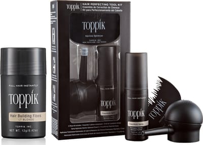 Toppik Hair Fibers Starterset Lichtblond - Toppik Hair fibers 12 gram + Toppik Toolkit - Alles voor direct vol haar en een perfecte applicatie