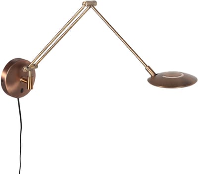 Steinhauer Exclusive - wandlamp - Zenith2 - brons - kunststof metaal - bedlampje - LED - 4392BR