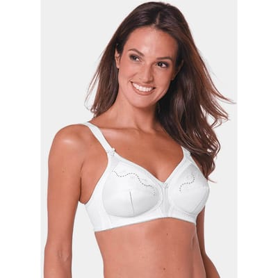 Kanten beha met broderie anglaise - wit - Gr. 75 B van Goldner Fashion