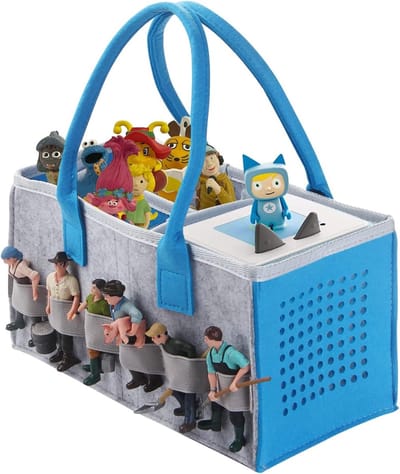 Beschermende Tas en Organizer voor Toniebox met Opbergruimte voor Figuren en Accessoires (Blauw)