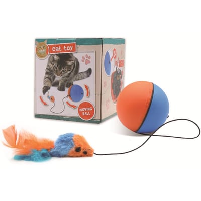 Elektrisch Kattenbalspeelgoed Intelligent Bijtbestendig Verveling Vermindering Interactief Automatisch Katten Pesten gray