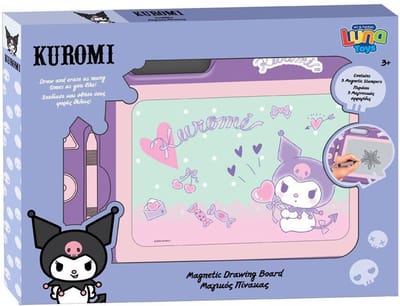 Kuromi Uitwisbaar Tekenbord – 38 × 28 cm – Inclusief Pen & Stempels – Creatief Speelbord voor Kinderen
