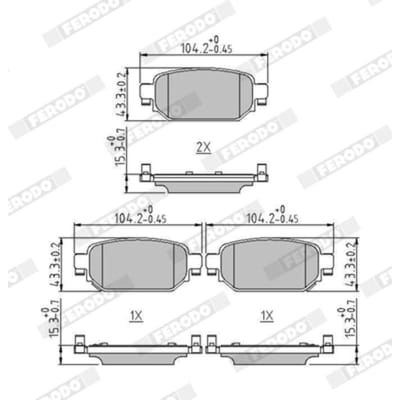 Remblokset FERODO FDB5247, achter