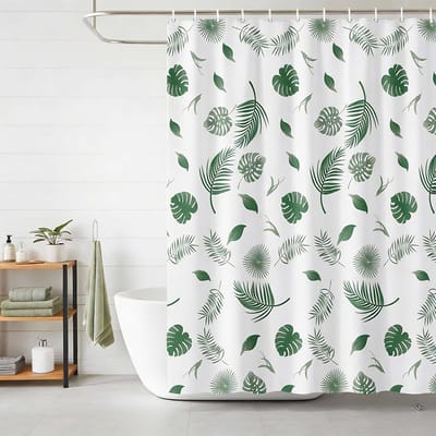 Dailygoods- Douchegordijn Waterdicht - Schimmelbestendig - Wasbaar - 180x180 cm - 12 Haken - 100% Polyester - Ademend en Kreukvrij - Badgordijn