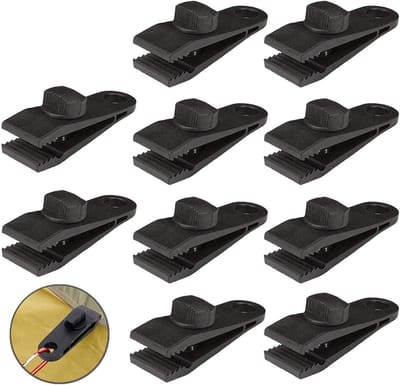 Tentclips - Zeildoekclips - Zware vergrendelingsclips voor luifels, buitenkamperen, caravanluifels, autohoezen en zwembadhoezen (10 stuks)