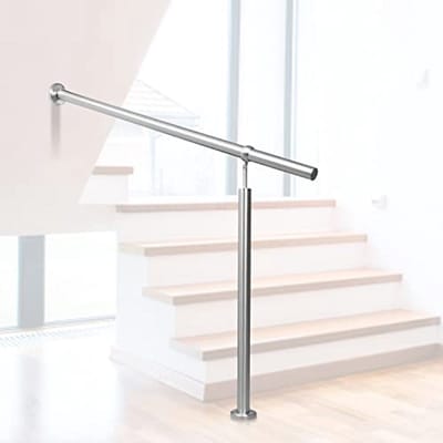 Trapleuning roestvrij staal voor binnen en buiten, instelbare hoek, 120 cm