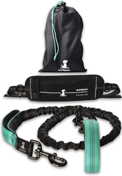 Handsfree hondenriem voor middelgrote en grote honden - Professioneel harnas met reflecterende steken voor training en wandelen