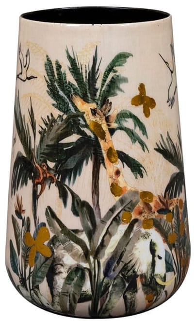 TS Collection - Vaas Safari dream - 13x20 - Metaal & Epoxy - Exclusieve woonitems voor binnen - Handgemaakt - Unieke print - Designed by Lammie