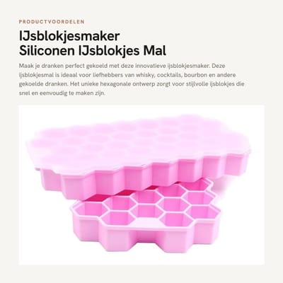 Dailygoods- IJsklontjesmal 74 Cavity - 2 Stuks - Siliconen - Met Deksel - Makkelijk Vrijlaten - BPA-vrij - Veilig en Kwaliteitsverzekerd - Ijsbakje