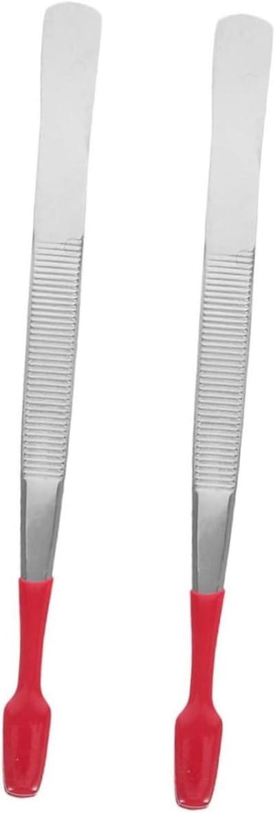 Postzegeltangen RVS - Rubbertips Pincet - Verzamelen Sorteren - Antislip Rubber - 11 cm - Multi