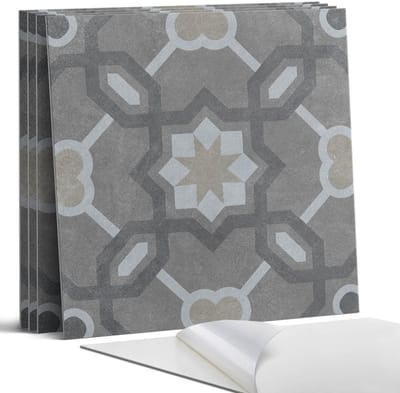 Coloray Wandpanelen Zelfklevend - Geometrisch tegelpatroon Zelfklevende Wandpanelen - 50 cm x 50 cm - Grijs Wandpaneel PVC - 5 stuks - Texturen Wandpanelen Zelfklevend - Wandpaneel Keuken - Wandpanelen Badkamer