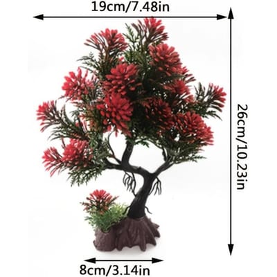 Hobby's, 1 aquarium landschapsvorming simulatieboom, hotel woonkamer, veranda decoratie, nep plastic bonsaiboom, aquarium benodigdheden Pack of 1 black