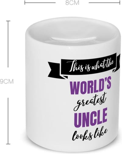 Akyol - world's greatest uncle Spaarpot - Oom - een oom - verjaardagscadeau - cadeau voor oom - kado - 350 ML inhoud