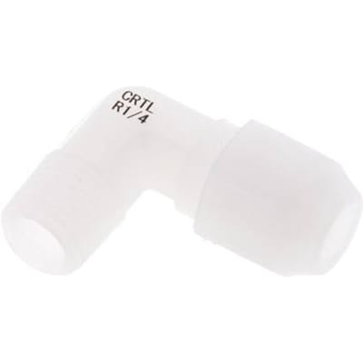 6x8mm & R1/4'' PVDF Elleboog Slangfitting met Mannelijke Schroefdraad 10bar/145psi
