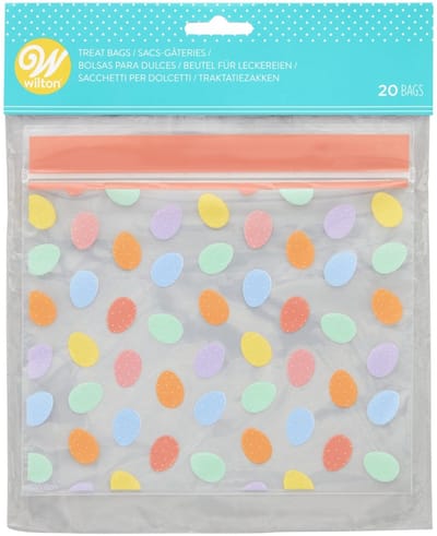 Wilton Traktatie Zakjes - Hersluitbaar - Paaseitjes - 20 Stuks - Snoepzakjes