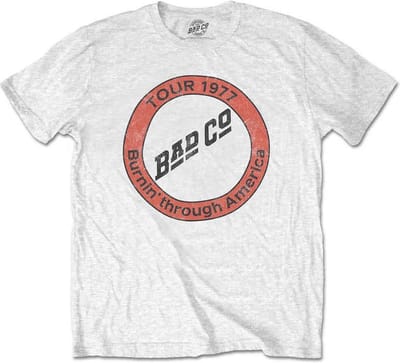 Bad Company - Burnin' Through America Heren T-shirt - S - Wit