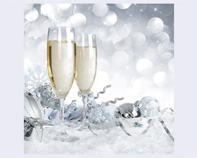 Servetten - Papier Servetten 'Champagne' - 20 Stuks -  3-laags - 33x33cm - 2 Pakken van 20 stuks - 2 pakken
