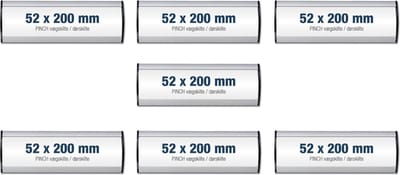 7 pack bewegwijzeringsborden/formaat 52x200mm/wegwijs bordjes/aluminium deurbordjes/naambordje kantoor/route bordje/aanwijs bordje/zelfklevend/verwijs bord/ informatie bord.