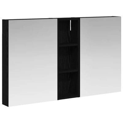 vidaXL - Badkamerkast - set - 3 - st - 100 - x - 10,5 - x - 60,5 - cm - Bewerkt - hout