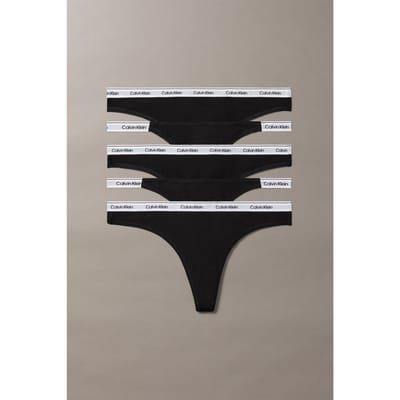 Calvin Klein Mixed Thong 5-pack Black Taglia: L | Biancheria intima Outlet | Donna | Nero