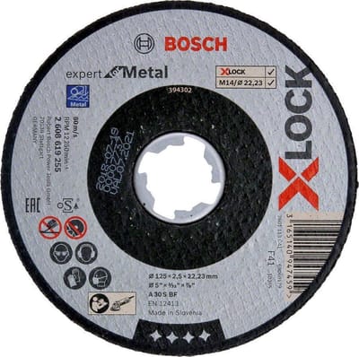 Bosch Doorslijpschijf Xlock metal exp.125x2.5x22